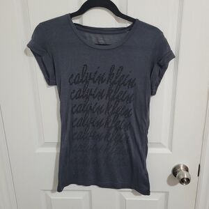 Calvin Klein Jeans Charcoal Gray Crewneck Tee